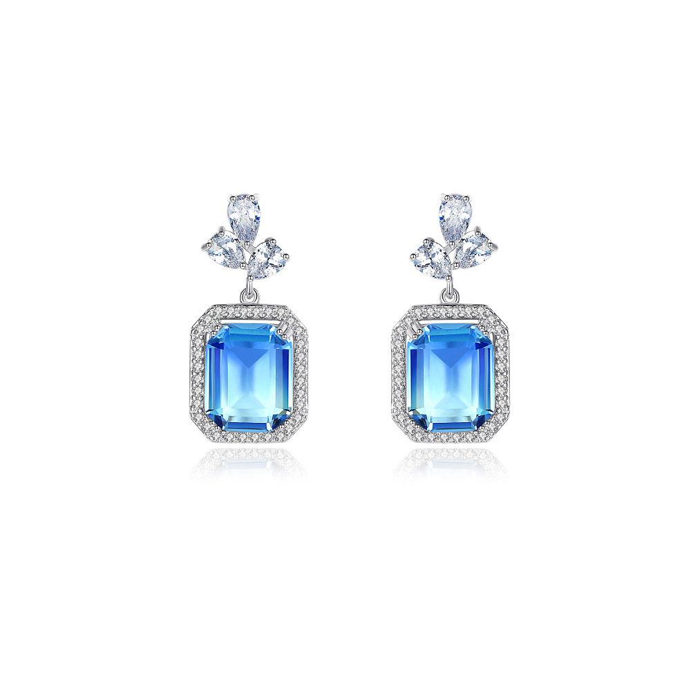 Vitrail Light Stone Wedding Earrings